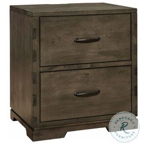 Dovetail Graphite 2 Drawer Nightstand