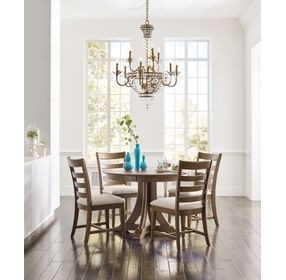 Kafe Latte 44" Round Quad Dining Table