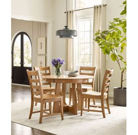 Kafe Cappuccino 44" Round Pedestal Dining Table