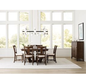Kafe Mocha 60" Rectangular Trestle Dining Table