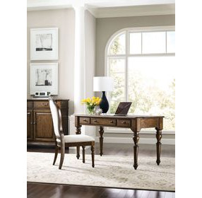 Commonwealth Kirkman Beige Performance Fabric Dining Side Chair with Nailhead Trim