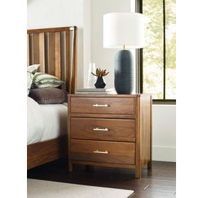 Monogram Walnut Monogram Medium Stain 3 Drawer Nightstand