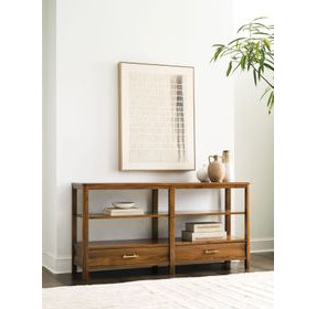 Monogram Walnut Boca Medium Stain Rectangular Console Table