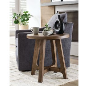Weisman Medium Stain Round End Table