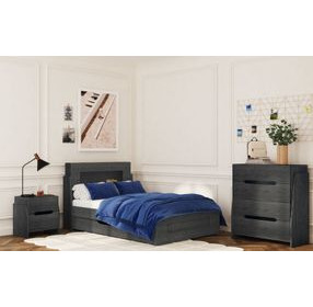 Darby Midnight Blue 2 Drawer Nightstand with USB Charging