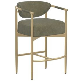 Heloise Ivanhoe Pine Upholstered Counter Height Stool