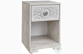 Paxberry White Wash Small 1 Drawer Nightstand
