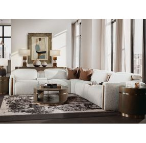 Anaheim White Performance Fabric 7 Piece Modular Power Reclining Sectional with Power Headrest
