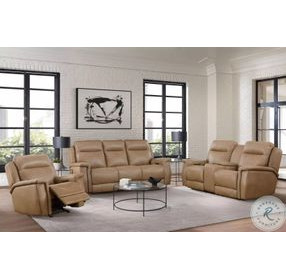 Fischer Saddle Leather Zero Gravity Power Reclining Living Room Set with Power Headrest and USB Charging