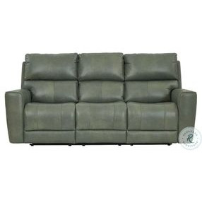Laredo Sage Moss Leather Zero Gravity Power Reclining Living Room Set with Power Headrest and USB Charging