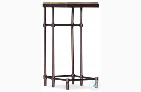 St. Armand Natural And Antique Bronze Chairside Table