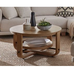 Escape Glazed Natural Oak Cocktail Table