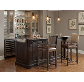 Comfort Anthracite Black upholstered Bar Stool