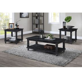 Cade Black 3 Piece Occasional Table Set