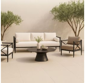 Bardo Deep Bronze Outdoor Round Occasional Table Set