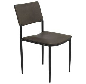 Sutton Olive Green Leather Upholstered Dining Chair Set of 2