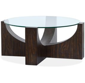 Beckham Rustic Tavern Round Glass Top Occassional Table Set