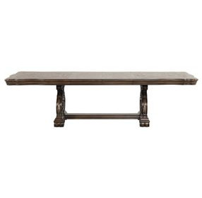 Leovanni Dark Brown Extendable Rectangular Dining Room Set