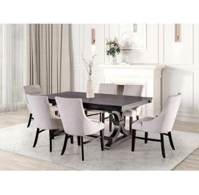 Gosport Black and Beige Upholstered Armchair Set of 2