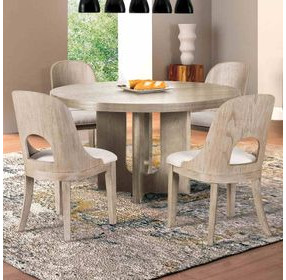 Sterling West White Oak 54" Round Dining Table
