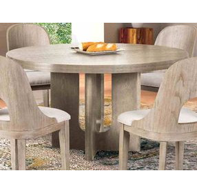 Sterling West White Oak Round Dining Room Set