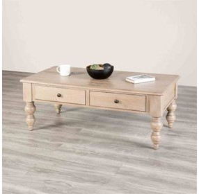 Chesapeake Light White Wash Rectangular Occasional Table