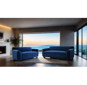 Severo Royal Blue Upholstered Accent Chair