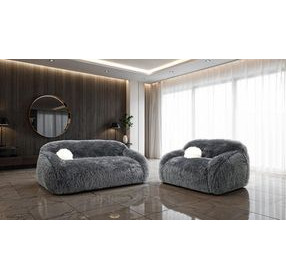 Darwen Dark Gray 67" Loveseat with Pillow