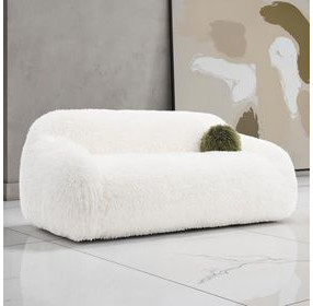 Darwen White Living Room Set with Pillow