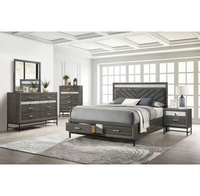 Voleta Gray 5 Drawer Chest