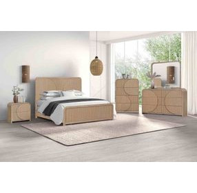 Tangentry Natural King Panel Bed