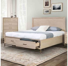 Sandnes Light Oak Storage Panel Bedroom Set