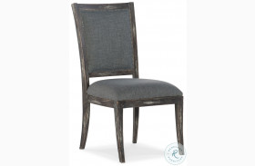 Beaumont Dark Wood upholstered Side Chair Set Of 2