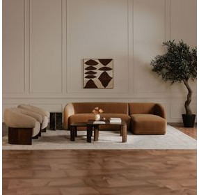 Faye Tan 2 Piece Modular LAF Sectional