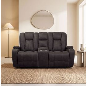 Amirah Dark Gray Glider Loveseat