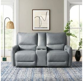 Phineas Pale Blue 74" Power Reclining Loveseat