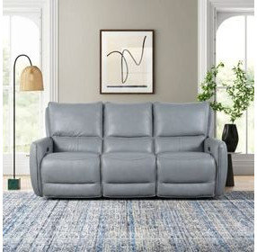 Phineas Pale Blue 85" Power Reclining Sofa