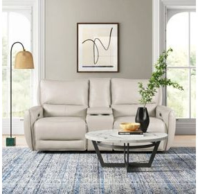 Phineas Beige 74" Power Reclining Loveseat