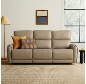 Schlieren Beige 81" Power Reclining Sofa with USB Charging