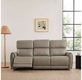Schlieren Light Brown 81" Power Reclining Sofa with USB Charging