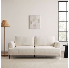Gladbach Linen White 81" Sofa
