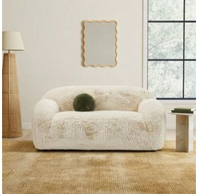 Darwen Sand 67" Loveseat with Pillow