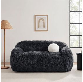 Darwen Dark Gray 67" Loveseat with Pillow