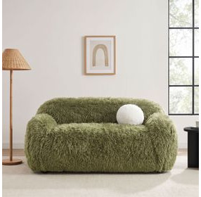 Darwen Green 67" Loveseat with Pillow