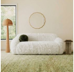 Darwen White 84" Sofa with Pillow