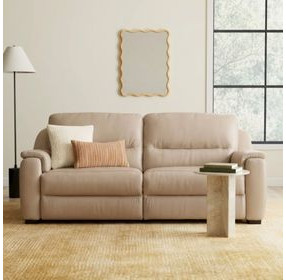 Altamura Taupe Leather Power Reclining Sofa