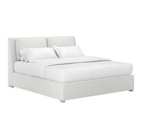 Grant Snow Performance Fabric Queen Upholstered Pillow Back Shelter Bed