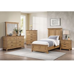 Sunstone Natural Twin Panel Bed