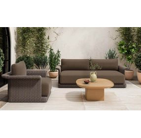 Meredith Brown Outdoor 91" Sofa