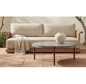 Meredith Beige Outdoor 91" Sofa